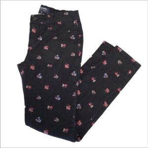 Old Navy Rockstar Black Floral Jeggings girls 12